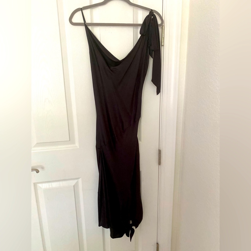 Patrizia Pepe Black Silk Cocktail Dress
